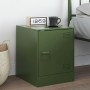 Olive green steel nightstand 34.5x39x44 cm by vidaXL, Nightstands - Ref: Foro24-841615, Price: 50,93 €, Discount: %