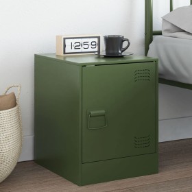 Olive green steel nightstand 34.5x39x44 cm by vidaXL, Nightstands - Ref: Foro24-841615, Price: 60,83 €, Discount: %