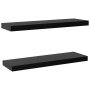 Floating wall shelves 2 units black 80x20x3.8 cm by vidaXL, Shelves and shelves - Ref: Foro24-288202, Price: 51,78 €, Discoun...