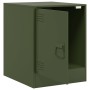 Olive green steel nightstand 34.5x39x44 cm by vidaXL, Nightstands - Ref: Foro24-841615, Price: 50,93 €, Discount: %