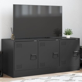 Mueble para TV de acero negro 99x39x44 cm de vidaXL, Muebles TV - Ref: Foro24-841643, Precio: 99,99 €, Descuento: %