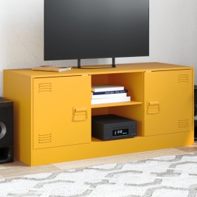 Mueble para TV de acero amarillo mostaza 99x39x44 cm de vidaXL, Muebles TV - Ref: Foro24-841688, Precio: 102,99 €, Descuento: %