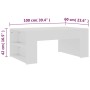 Mesa de centro madera contrachapada blanco 100x60x42 cm de vidaXL, Mesas de centro - Ref: Foro24-802111, Precio: 68,99 €, Des...