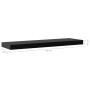 Floating wall shelves 2 units black 80x20x3.8 cm by vidaXL, Shelves and shelves - Ref: Foro24-288202, Price: 51,78 €, Discoun...