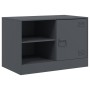 Anthrazitgrauer TV-Schrank aus Stahl, 67 x 39 x 44 cm von vidaXL, TV-Möbel - Ref: Foro24-841695, Preis: 80,57 €, Rabatt: %