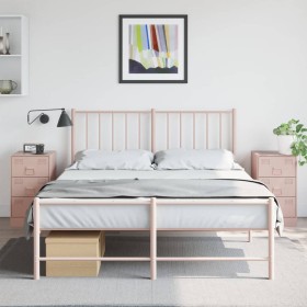 Nightstands 2 units pink steel 34.5x39x62 cm by vidaXL, Nightstands - Ref: Foro24-841778, Price: 185,41 €, Discount: %