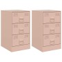 Nightstands 2 units pink steel 34.5x39x62 cm by vidaXL, Nightstands - Ref: Foro24-841778, Price: 185,41 €, Discount: %