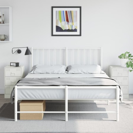 Mesitas de noche 2 unidades acero blanco 34,5x39x62 cm de vidaXL, Mesitas de noche - Ref: Foro24-841786, Precio: 185,99 €, De...