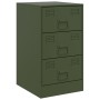 Nightstands 2 units olive green steel 34.5x39x62 cm by vidaXL, Nightstands - Ref: Foro24-841784, Price: 185,41 €, Discount: %