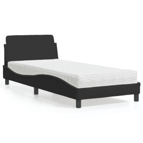 Cama con colchón terciopelo negro 90x190 cm de vidaXL, Camas y somieres - Ref: Foro24-3208313, Precio: 237,99 €, Descuento: %