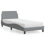 Cama con colchón tela gris claro 90x200 cm de vidaXL, Camas y somieres - Ref: Foro24-3208324, Precio: 244,94 €, Descuento: %