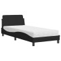 Cama con colchón tela negro 90x200 cm de vidaXL, Camas y somieres - Ref: Foro24-3208326, Precio: 234,04 €, Descuento: %