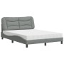 Bett mit hellgrauer Stoffmatratze 140x190 cm von vidaXL, Betten und Lattenroste - Ref: Foro24-3208527, Preis: 383,75 €, Rabat...