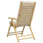 Folding bistro chairs with cushions 4 pcs cream white bamboo by vidaXL, Garden chairs - Ref: Foro24-3208927, Price: 407,90 €,...