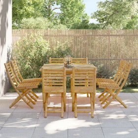 Folding garden chairs 8 units bamboo 43x54x88 cm by vidaXL, Garden chairs - Ref: Foro24-3278519, Price: 571,31 €, Discount: %