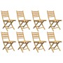 Folding garden chairs 8 units bamboo 43x54x88 cm by vidaXL, Garden chairs - Ref: Foro24-3278519, Price: 571,31 €, Discount: %