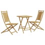 3-piece bamboo garden table and chairs set by vidaXL, Garden sets - Ref: Foro24-3278525, Price: 210,99 €, Discount: %