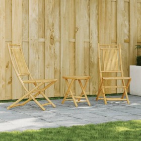 3-piece bamboo garden table and chairs set by vidaXL, Garden sets - Ref: Foro24-3278531, Price: 197,12 €, Discount: %