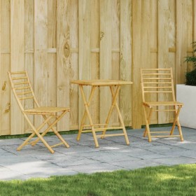 3-piece bamboo garden table and chairs set by vidaXL, Garden sets - Ref: Foro24-3278527, Price: 196,99 €, Discount: %