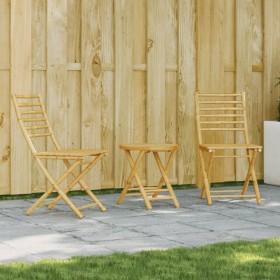 3-piece bamboo garden table and chairs set by vidaXL, Garden sets - Ref: Foro24-3278533, Price: 183,10 €, Discount: %