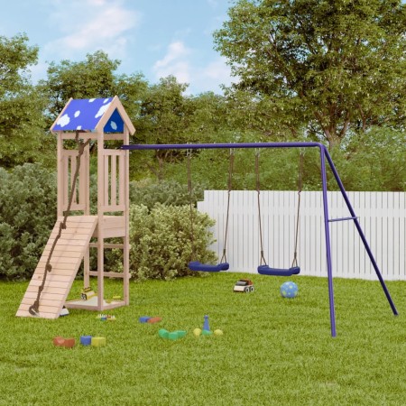 Outdoor-Spielplatz aus massivem Kiefernholz von vidaXL, Schaukeln und Spielgeräte - Ref: Foro24-3278950, Preis: 250,53 €, Rab...