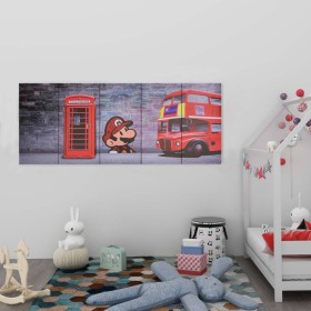 Multicolour London wall canvas set 150x60 cm by vidaXL, Posters, prints and visual art - Ref: Foro24-289273, Price: 37,78 €, ...