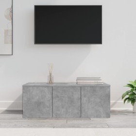 Concrete gray plywood TV cabinet 80x34x30 cm by vidaXL, TV Furniture - Ref: Foro24-801863, Price: 51,73 €, Discount: %