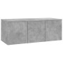 Mueble para TV madera contrachapada gris hormigón 80x34x30 cm de vidaXL, Muebles TV - Ref: Foro24-801863, Precio: 51,62 €, De...