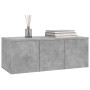 Mueble para TV madera contrachapada gris hormigón 80x34x30 cm de vidaXL, Muebles TV - Ref: Foro24-801863, Precio: 51,62 €, De...