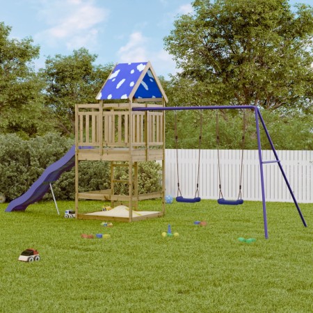 Spielplatz im Freien aus imprägniertem Kiefernholz von vidaXL, Schaukeln und Spielgeräte - Ref: Foro24-3279219, Preis: 525,99...