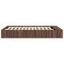 Oak brown engineered wood bed frame 160x200 cm by vidaXL, Beds and slatted bases - Ref: Foro24-3280558, Price: 152,99 €, Disc...