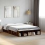 Smoked oak engineered wood bed frame 120x190cm by vidaXL, Beds and slatted bases - Ref: Foro24-3280598, Price: 136,75 €, Disc...