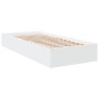 White engineered wood bed frame 90x200 cm by vidaXL, Beds and slatted bases - Ref: Foro24-3280608, Price: 105,54 €, Discount: %