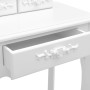 White paulownia wood dressing table and stool set 50x59x136cm by vidaXL, Bedroom Dressers - Ref: Foro24-289310, Price: 149,96...