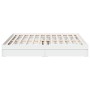 White engineered wood bed frame with drawers 200x200 cm by vidaXL, Beds and slatted bases - Ref: Foro24-3280629, Price: 207,2...