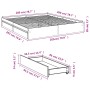 White engineered wood bed frame with drawers 200x200 cm by vidaXL, Beds and slatted bases - Ref: Foro24-3280629, Price: 207,2...