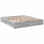 Sonoma gray engineered wood bed with drawers 200x200 cm by vidaXL, Beds and slatted bases - Ref: Foro24-3280634, Price: 204,3...