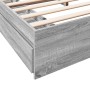 Sonoma graues Holzwerkstoffbett mit Schubladen 200x200 cm von vidaXL, Betten und Lattenroste - Ref: Foro24-3280634, Preis: 20...