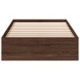 Oak brown engineered wood bed with drawers 75x190 cm by vidaXL, Beds and slatted bases - Ref: Foro24-3280719, Price: 134,06 €...