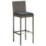 Garden table and stools 3 pieces acacia wood PE rattan gray by vidaXL, Garden sets - Ref: Foro24-3295263, Price: 273,96 €, Di...