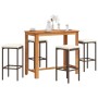 Garden table and stools 5 pcs acacia wood PE rattan brown by vidaXL, Garden sets - Ref: Foro24-3295282, Price: 241,99 €, Disc...