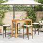 Garden table and stools 5 pcs acacia wood PE rattan brown by vidaXL, Garden sets - Ref: Foro24-3295282, Price: 261,59 €, Disc...