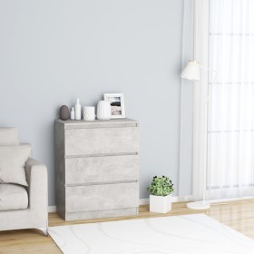 Concrete gray plywood sideboard 60x35x76 cm by vidaXL, Sideboards - Ref: Foro24-801386, Price: 60,10 €, Discount: %