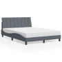 Cama con colchón terciopelo gris oscuro 140x200 cm de vidaXL, Camas y somieres - Ref: Foro24-3208599, Precio: 430,28 €, Descu...