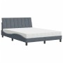 Cama con colchón terciopelo gris oscuro 140x200 cm de vidaXL, Camas y somieres - Ref: Foro24-3208599, Precio: 430,28 €, Descu...