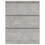 Aparador de madera contrachapada gris hormigón 60x35x76 cm de vidaXL, Aparadores - Ref: Foro24-801386, Precio: 65,64 €, Descu...