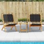 Folding garden chairs 2 pcs acacia wood and black fabric by vidaXL, Garden chairs - Ref: Foro24-366510, Price: 102,73 €, Disc...