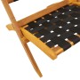 Folding garden chairs 2 pcs acacia wood and black fabric by vidaXL, Garden chairs - Ref: Foro24-366510, Price: 102,73 €, Disc...