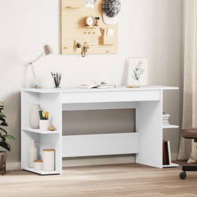 White engineered wood desk 140x50x75 cm by vidaXL, Desks - Ref: Foro24-840548, Price: 88,90 €, Discount: %