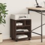 Printer stand with oak brown wheels 41x32x48 cm by vidaXL, Printer supports - Ref: Foro24-840624, Price: 44,17 €, Discount: %